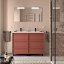Mueble de baño Attila con patas 6 cajones doble seno red satin 120 cm de Salgar